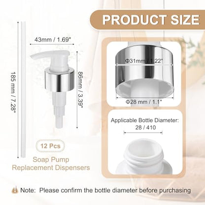 uxcell Soap Dispenser Pump Heads Gold/Black 12 Pcs Pcs - color: Gold/Black, size: 28/410