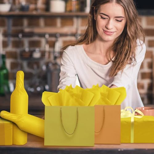 Jkopsnr 100 Sheets Yellow Tissue Paper 20x14 Inches - color: Yellow, size: 14x20