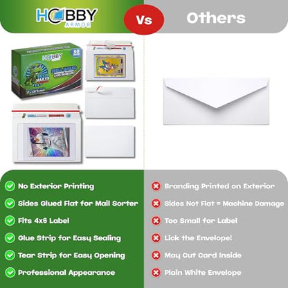 Shell Mailer Incognito Trading Card Envelopes for Shipping 50 Card Mailers - color: 50 Pack - Incognito
