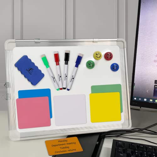Whiteboard Set, 15x12 in White Board Dry Erase for Wall with Magnetic Notes - size: 15x12"