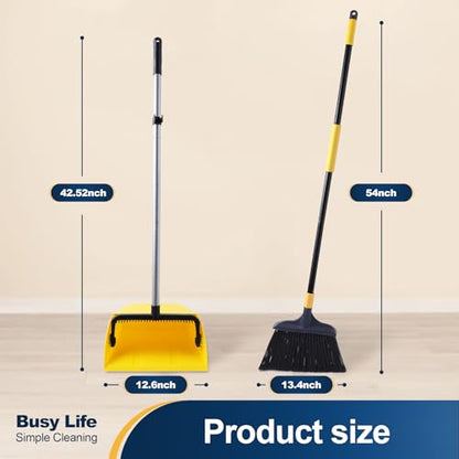 Yocada Commercial Broom and Dustpan Set with Comb Commercial Outdoor Indoor - size: Size One