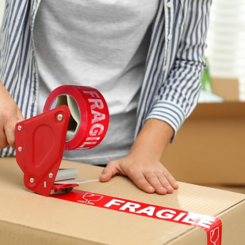 Ipetboom Fragile Warning Tape for Shipping and Moving Boxes, 1 Roll 109Yard