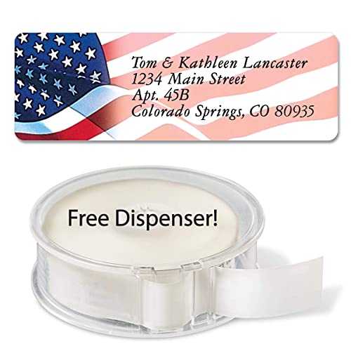 Colorful Images Patriotic Rolled Address Labels - color: Glory