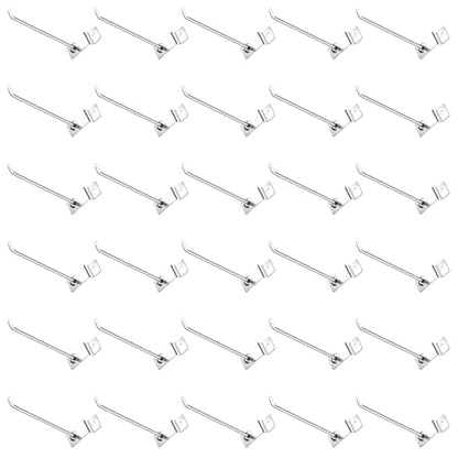 40Pcs Slatwall Panel Hooks Bulk Set, Metal Pegboard Organizer Slat Wall Hanging Display Hanger Hooks for Gridwall Garage Shop Retail (6 Inches/15 CM) - size: 6 Inches/15 CM
