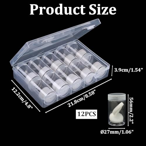 12 Pcs Round Coin Tubes with Storage Box
