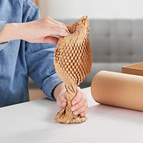 JARLINK Honeycomb Packing Paper, 15" x 213' Bubble Wrap Roll for Packing - size: 15"x 213'