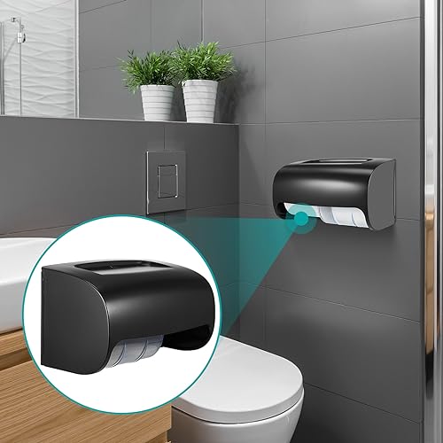 Maxcheck 2 Pack Commercial Toilet Paper Dispenser, Wall Mount Tissue Holder