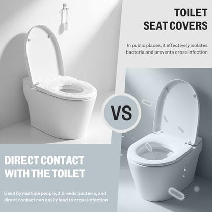 Commercial Toilet Seat Cover Dispenser Wall Mount Half-Fold Toilet Seat Cover Holder for Restroom Commercial Bathroom White - color: White