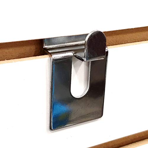 Slatwall Open End Basket Holding Notch Hook, Chrome, 6 Pack - size: 6 Pack