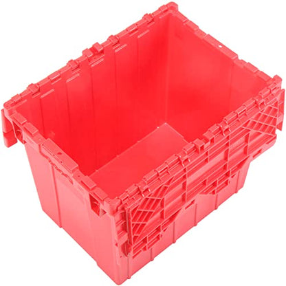 Global Industrial Distribution Container With Hinged Lid 21-7/8x15-1/4x17-1/4 Red - color: Red