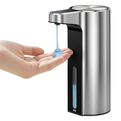 EKO Aroma Touchless Automatic Soap Dispenser for Kitchen and Bathroom, Liquid Hand Soap Dispenser, Rechargeable, 9 fl oz (Stainless) - color: Stainless Steel, size: 9 oz