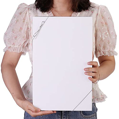 MPFY- White Shirt Gift Wrap Boxes with Tissue Paper and Wrapping Band,10 Pack, White, 15”x9.5"x2", Christmas Gift Boxes with Lids