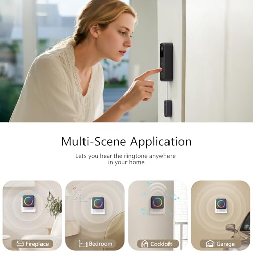 Wireless Doorbell Chime - Compatible with Blink Video Doorbell and Blink Video Doorbell (2nd Gen) (1 Video Doorbell Extender 1 Receiver）