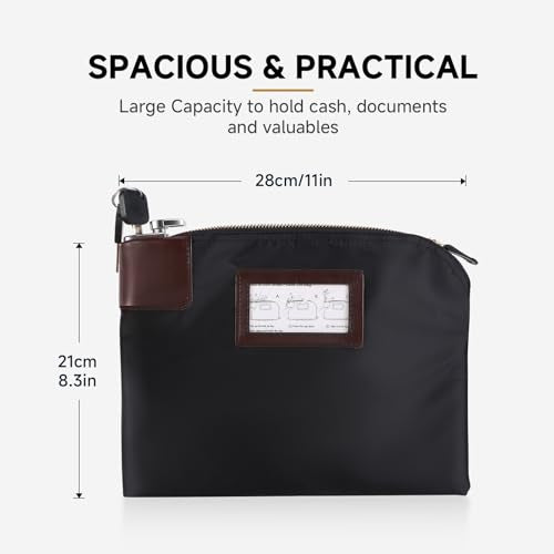 Eagle Locking Money Bag for Cash, Bank Deposits and Documents