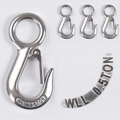 Alele 4Pack 0.5T Crane Scale Grab Hooks, Slip Hooks,Stainless Steel Lifting Hook Rigging Accessory - color: Grab Hooks 0.5T 4P