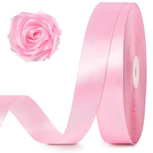 Pink Satin Ribbon 1 Inch x 100 Yards - color: Pink
