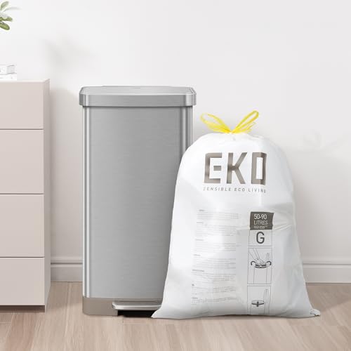 EKO 20 Gallon Extra-Strong XL Tall Kitchen Trash Bags, Code G, 110 ct - size: 110 Count (Pack of 1), style: 21 Gallon Bags/Code G