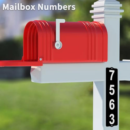 Metal Mailbox Numbers, Address House Plaque, Waterproof - color: Black(classic)