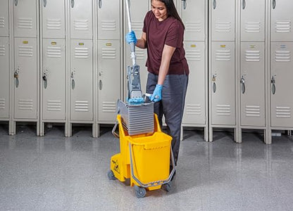 UNGER Commercial Yellow Dual-Compartment Mop Bucket with Wringer COMBY
