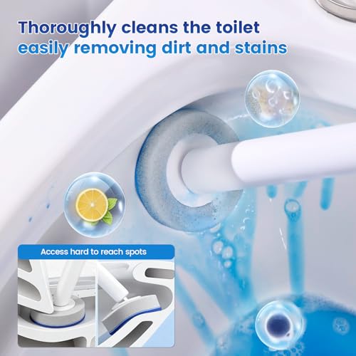 JUDRDO Disposable Toilet Brush, Toilet Bowl Cleaning Kit, Toilet Bowl Brush - size: 1 Brush+36 Refills
