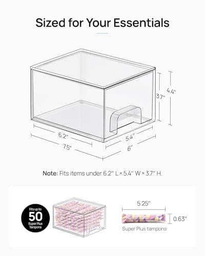 Vtopmart 8 Pack Small Clear Stackable Storage Drawers for Desk, Countertop - style: Small-8pack-Clear