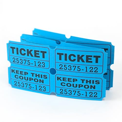 DGBDPACK Blue 200 Double Raffle Tickets - size: 200-Blue