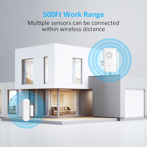 Wireless Door Chime, Door Sensor Chimes When Door Opens/Business Entering - size: 1 Receiver +3Sensors