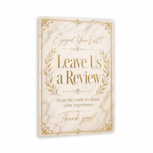 Leave Us a Review Luxe Gold Business Sign - style: Leave Us a Review
