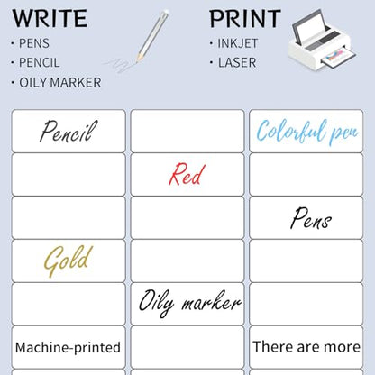 1" x 2-5/8" Address Labels 600 Labels Sticker Paper for Laser/Inkjet Printer Mailing Labels 8.5"×11"-White/20 Sheet - color: Matte White, size: 1" x 2-5/8"