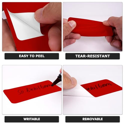 Address Blank Labels 2" × 4" Removable Self-Adhesive Red 200 PCS - color: Red