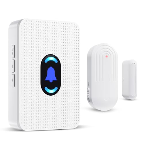 Daytech Wireless Door Sensor Chime Door Entry Chime with 800ft Range 20 Chimes 5 Adjustable Volume Door Open Chime for Business/Home/Office/Store When Entering, 1 Sensor + 1 Receiver - color: 1 Sensor + 1 Receiver