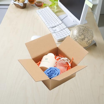 6 Pack 6x6x3 Shipping Boxes Brown Corrugated Cardboard Mailers - size: 6x6x3in