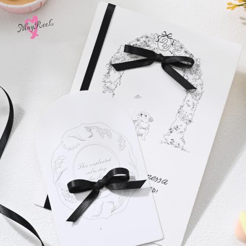 MAYREEL Black Satin Ribbon 1/4 Inch Double Faced 50 Yards - color: Black, size: 1/4 Inch