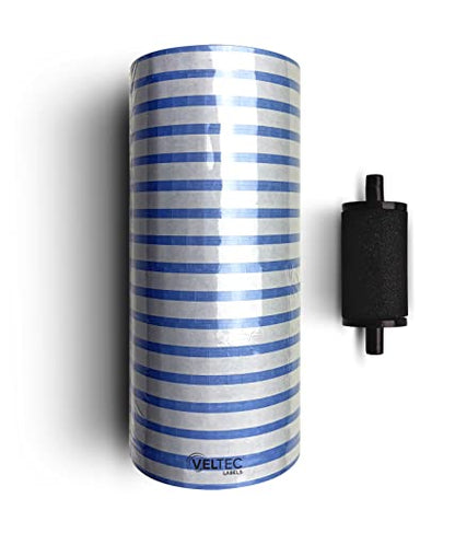 Veltec Premium Pricing Labels for Monarch 1110 Price Gun, 16 Rolls, 17,000 Labels, Ink Roller Included (Blue) - color: Blue