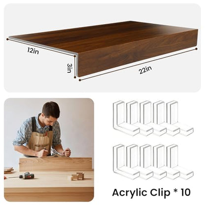 GCCSJ 5Pcs Wire Shelf Cover,30x16 Shelf Covers for Wire Shelving,Walnut - color: Walnut, size: 16"W x 30"L