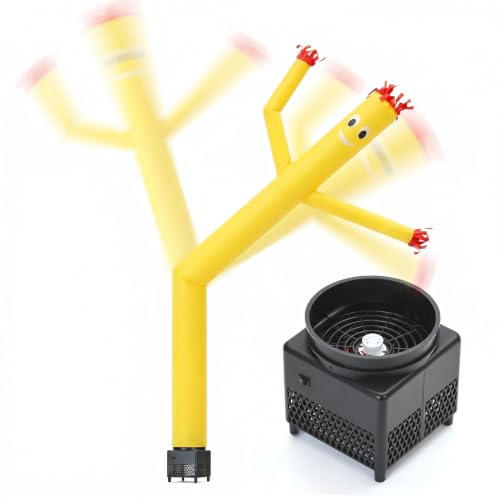 6ft Yellow Inflatable Waving Tube Man with Blower - color: Yellow