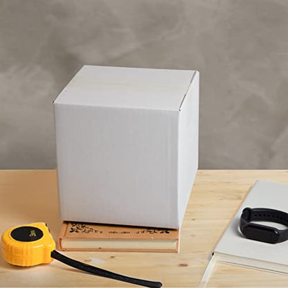 SUNLPH White Shipping Boxes 6x6x6 Inches Small Corrugated Cardboard Boxes, 25 Pack - size: 6 x 6 x 6