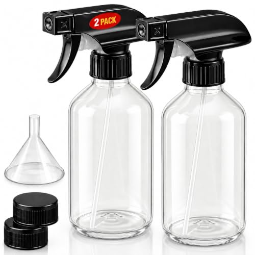 SUPER+ 2 Pack Plastic Spray Bottles 10 OZ – Leak Proof, Adjustable Nozzle, Empty Spray Bottles For Cleaning Solutions, Plants, Pet, Or Diy Spray Bottle