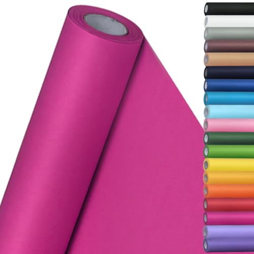 SMART&CASUAL 15" x 450" (37.5') Kraft Paper Roll for Art Craft Supplies Gift Wrapping Moving Packing Painting Drawing Paint Easel Poster Chart Paper (Rose Red, 15" W x 450" L (37.5')) - color: Rose Red, size: 15"W x 450"L ( 37.5' )