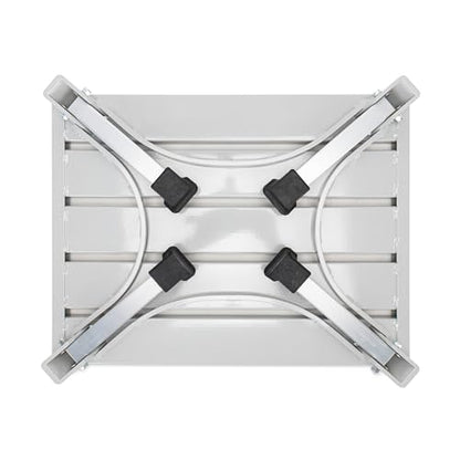 Camco 43677 Fixed Height 19" x 14.5" Aluminum Platform Foldable Step Stool with Non-Slip Secure Rubber Feet and 1000 Pound Capacity - style: Fixed Step