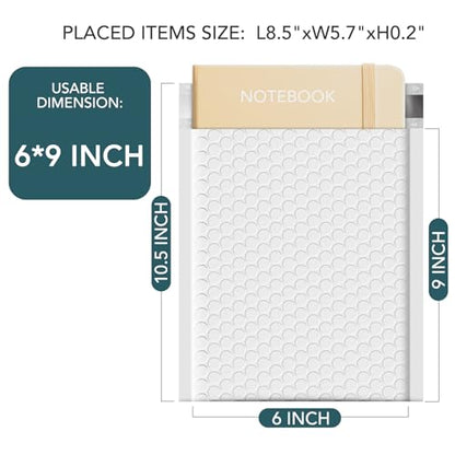 Metronic Bubble Mailers 6x10 Inch 25 Pack Self-Seal Padded Envelopes White - color: White, size: 6x10" 25PC