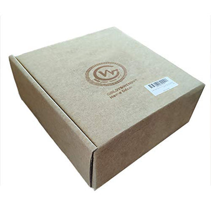 Brown Wood Oriental Style Round Veneer Base (7.1" w X 1.3" h) - color: Non-rotatable, size: 7.1"Inside Diameter