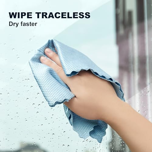 JOYMOOP Microfiber Cleaning Cloth, 5 Piece Set, Large, Blue - color: O
