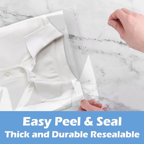 70 Pack 12x16" Clear Cellophane Bags for Shirts, Gift Wrapping, Artwork - size: 12x16 Inch