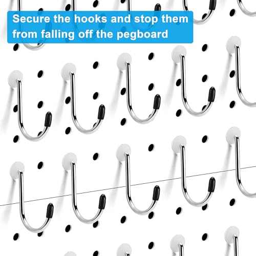 Pegboard Hook Locks, Peg Board Plugs, for Stopping Hooks from Falling Off, 60PCS, Translucent - color: Translucent