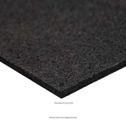 MSI Rubber Utility Mat 60in. x 96in. Black Non-Slip Floor Mat - size: 96"L x 60"W x 0.2"Th