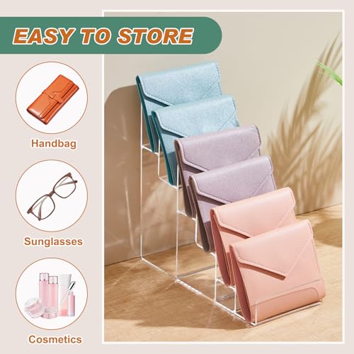 Kathfly 2 Pack 6-tier Acrylic Display Stand for Purses & Wallets - size: 6-tier