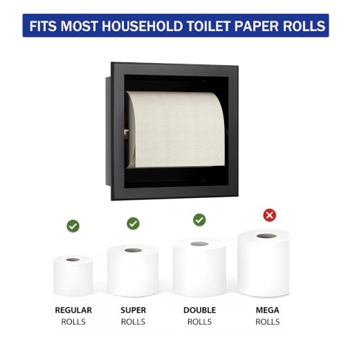Toilet Paper Holder for Bathroom Renovation - color: Matte Black
