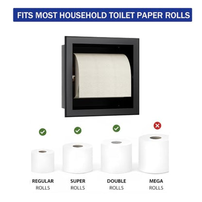 Toilet Paper Holder for Bathroom Renovation - color: Matte Black