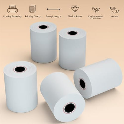2-1/4'' x 50' (10 Rolls) Thermal Receipt Paper, Fits 58mm Thermal POS Printers, Premium Quality, Biodegradable - size: 2 1/4" x 50', style: 10 Rolls